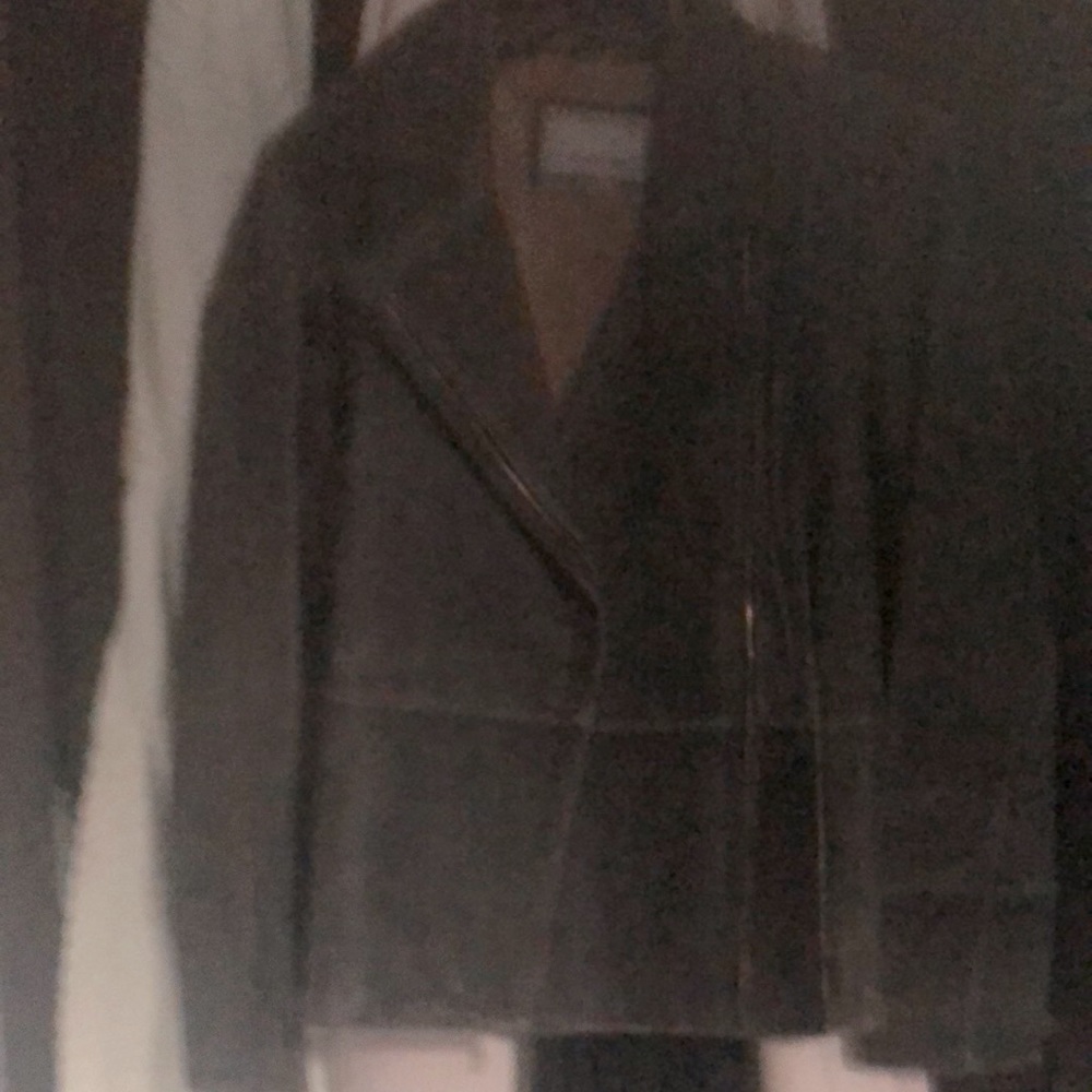 Distresses genuine leather jacket size L- Wilson, leather Maxima.